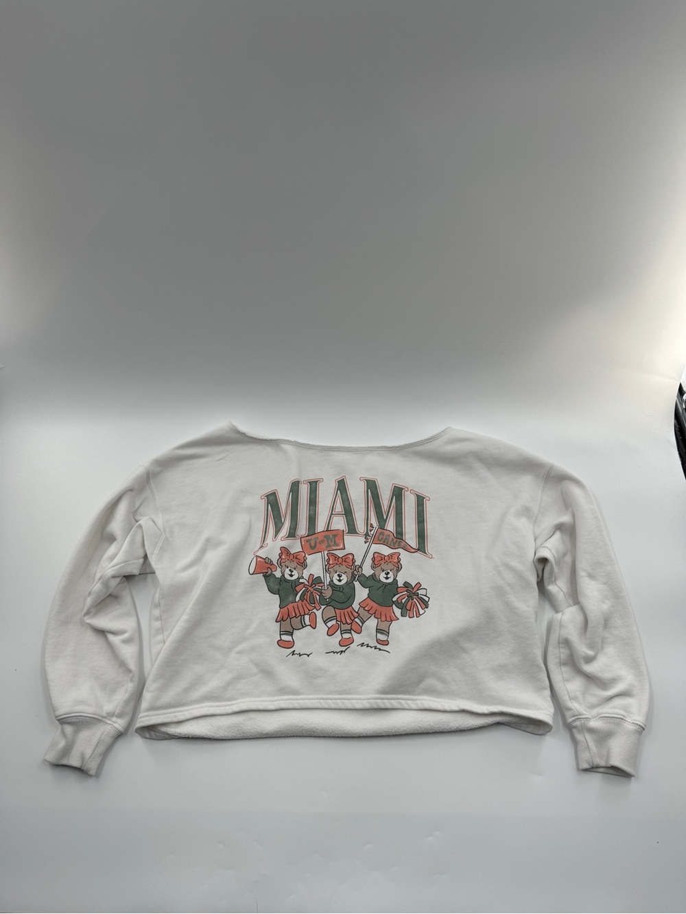 Hollister Miami Hurricanes Off Shoulder Sweatshirt Women’s Medium